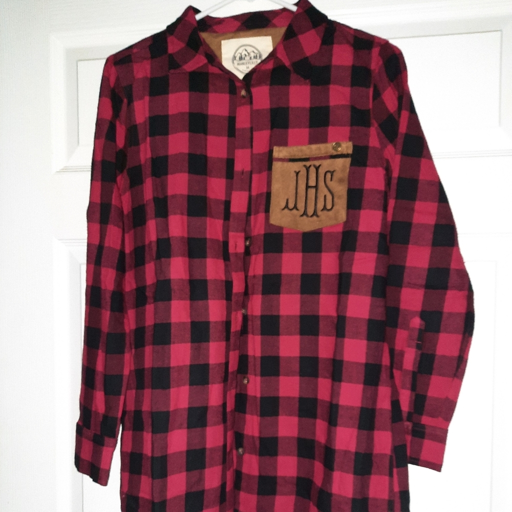Red & Black plaid tunic